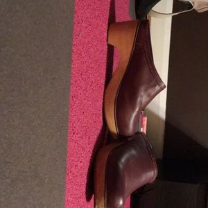 Burgundy clogs